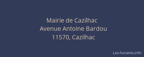 Mairie de Cazilhac