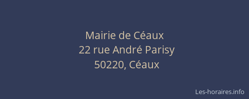 Mairie de C&eacute;aux