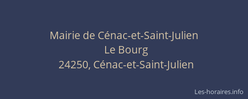 Mairie de C&eacute;nac-et-Saint-Julien