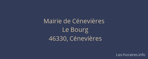 Mairie de C&eacute;nevi&egrave;res