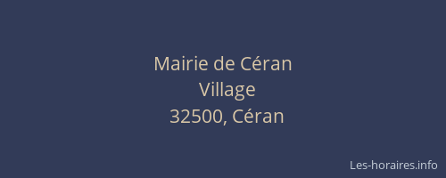 Mairie de Céran