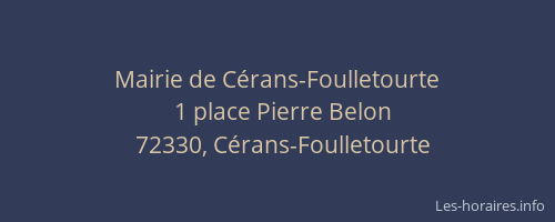 Mairie de C&eacute;rans-Foulletourte