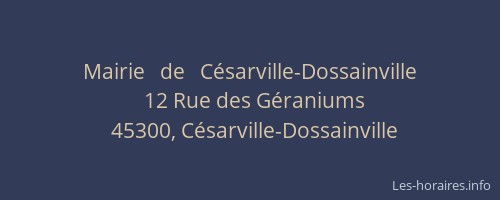 Mairie   de   C&eacute;sarville-Dossainville