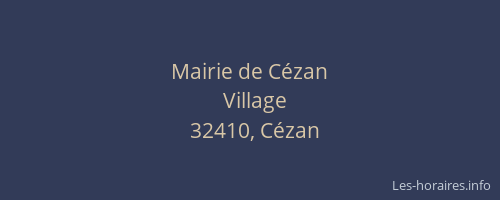 Mairie de Cézan