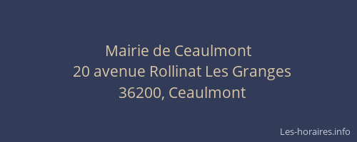 Mairie de Ceaulmont