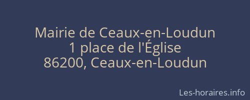 Mairie de Ceaux-en-Loudun