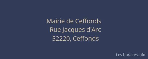 Mairie de Ceffonds