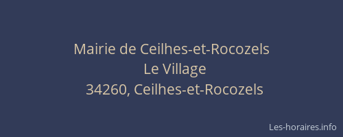 Mairie de Ceilhes-et-Rocozels