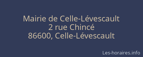 Mairie de Celle-Lévescault