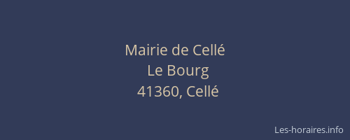 Mairie de Cell&eacute;