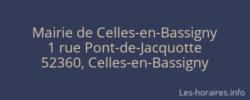Mairie de Celles-en-Bassigny