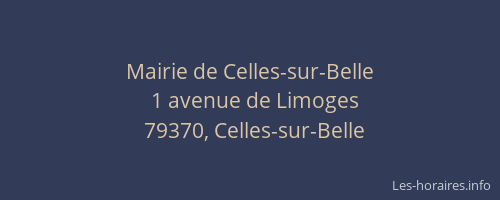 Mairie de Celles-sur-Belle