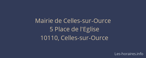 Mairie de Celles-sur-Ource