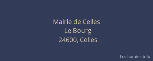 Mairie de Celles