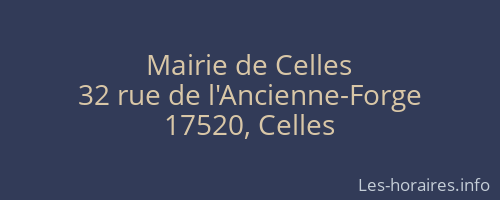Mairie de Celles