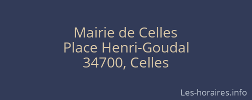 Mairie de Celles