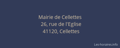 Mairie de Cellettes