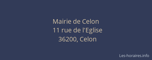 Mairie de Celon