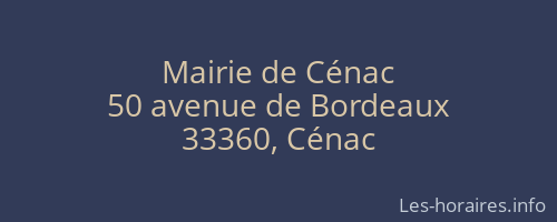 Mairie de Cénac