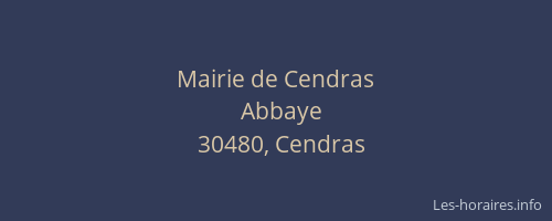Mairie de Cendras