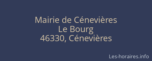 Mairie de Cénevières