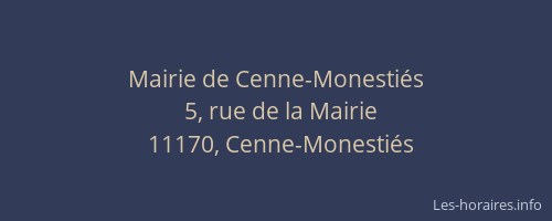 Mairie de Cenne-Monestiés