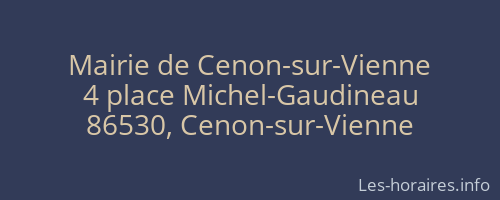 Mairie de Cenon-sur-Vienne