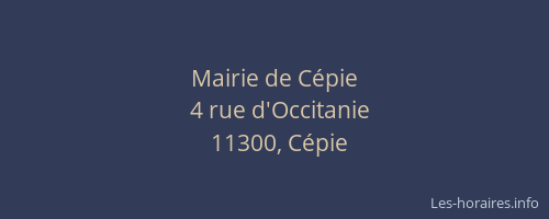 Mairie de Cépie