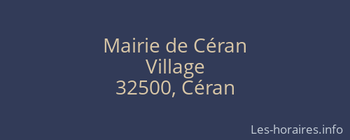 Mairie de Céran