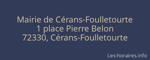 Mairie de Cérans-Foulletourte