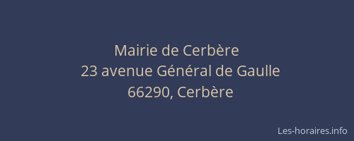 Mairie de Cerb&egrave;re