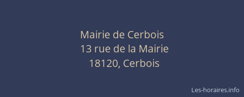 Mairie de Cerbois