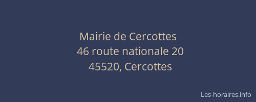 Mairie de Cercottes