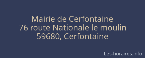 Mairie de Cerfontaine