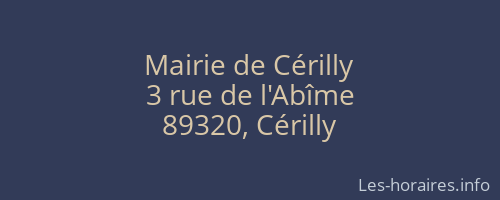 Mairie de Cérilly