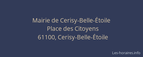 Mairie de Cerisy-Belle-Étoile