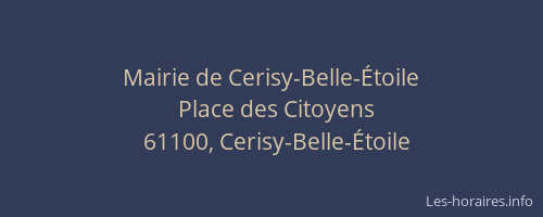 Mairie de Cerisy-Belle-&Eacute;toile