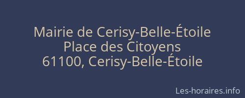Mairie de Cerisy-Belle-Étoile