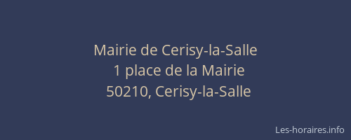 Mairie de Cerisy-la-Salle