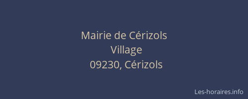 Mairie de Cérizols