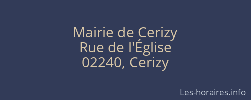 Mairie de Cerizy