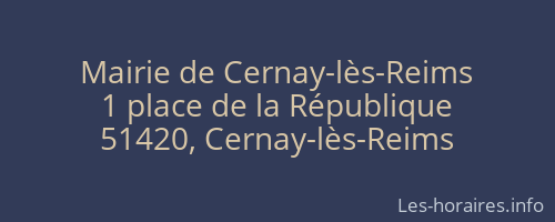 Mairie de Cernay-lès-Reims