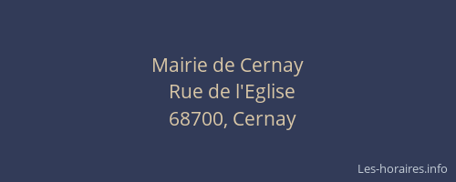 Mairie de Cernay