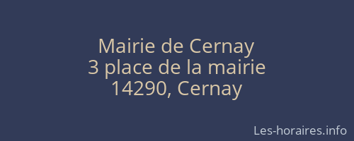 Mairie de Cernay