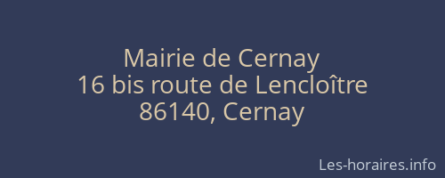 Mairie de Cernay