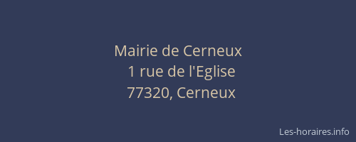 Mairie de Cerneux