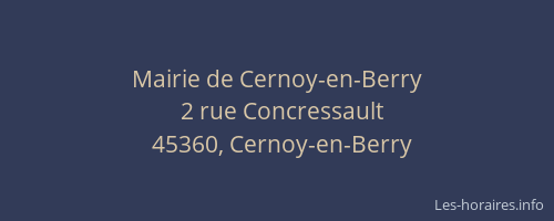 Mairie de Cernoy-en-Berry