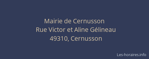 Mairie de Cernusson