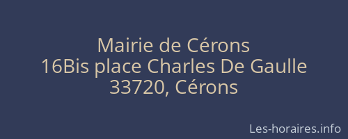 Mairie de Cérons