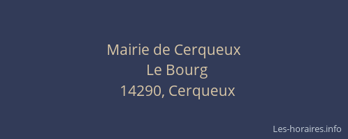 Mairie de Cerqueux